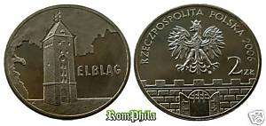 Poland 2 Zlot silver plated coin 2006 Elblag  