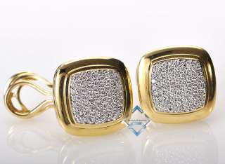 David Yurman18K Yellow Gold Diamond Earrings   Estate!  