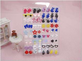 Wholesale Lot of 36 Girl Cute Fashion Studs Stud Earrings w Stand X 