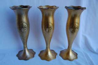 Set of 3 older traditional IHS church Flower Vases  