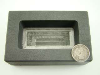 250 Gram Silver Bar High Density Graphite Ingot Mold Loaf Style 1/4 