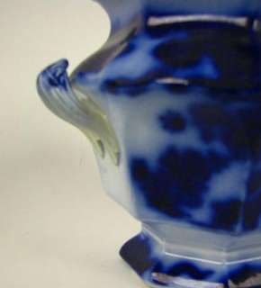 Flow Blue Cashmere pattern Sugar Bowl Antique Staffordshire  