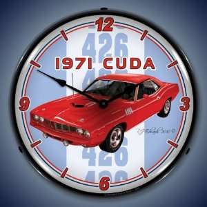  1971 Plymouth Hemi Cuda 426 Lighted Wall Clock: Everything 