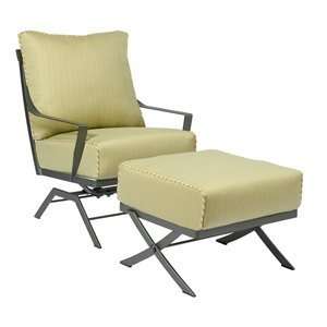  Woodard Cromwell Spring Lounge Chair & Ottoman Set: Home 