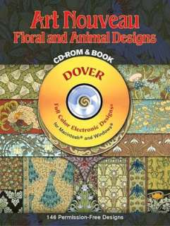   Art Nouveau Floral and Animal Designs CD ROM and Book 