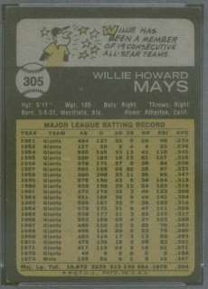 1973 Topps 305 Willie Mays PSA 6.5 (0798)  