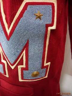 Vtg 50s.Letterman College School Varsity Letter Award sweater. Mens M 