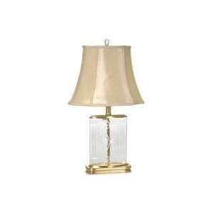   Crystal Table Lamp w/ Cream Shade   25 in   4606: Home Improvement