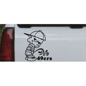  Pee On 49ers Car Window Wall Laptop Decal Sticker    Black 