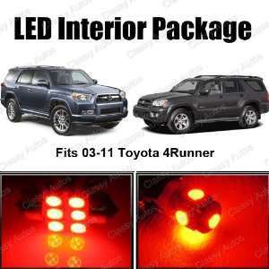 Toyota 4Runner RED Interior LED Package (10 Pieces 