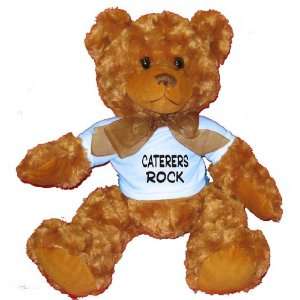  Caterers Rock Plush Teddy Bear with BLUE T Shirt: Toys 