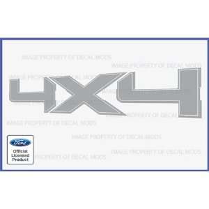  Ford 4x4 Decals Metallic Silver   CMS (2009 2012) (fits F150 