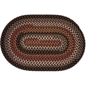   Indoor / Outdoor Rugs   Brown 4x6 Oval Braided Rug: Furniture & Decor