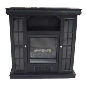   : Stonegate® Black Storage Mantle Electric Fireplace: Home & Kitchen