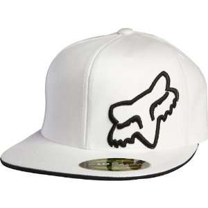 Fox Racing Caliber 210 Fitted Mens Flexfit Fashion Hat/Cap   White 