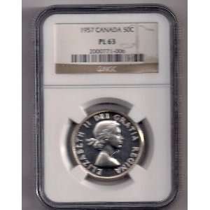  1957 CANADA 50 CENT HALF DOLLAR NGC PL63 PROOF LIKE 