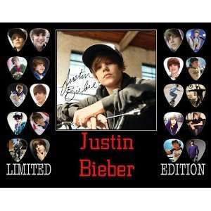  Justin Bieber Framed 20 Guitar Pick Set Platinum: Musical 