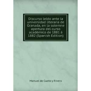  1882 (Spanish Edition) Manuel de Cueto y Rivero  Books