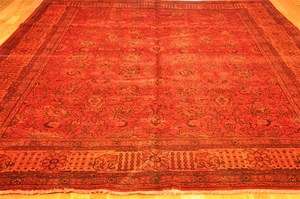   KIND DESIGN 10x13 RICH RED OVERDYED OLD PERSIAN TABRIZ AREA RUG SH9258