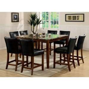  Cherry Marble Square Dining Table Set: Home & Kitchen