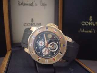 Mint In Box mens Corum Admirals Cup Tides All 18k Rose Gold  