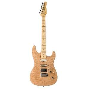   Electric Guitar, Natural   Maple Fingerboard: Musical Instruments