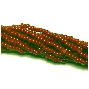 Brown Opaque Czech 11/0 Glass Seed Beads (4)(6 String Hanks) Which Is 