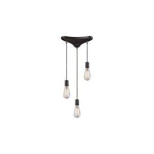   Collection 3 Light 3 Oiled Bronze Pendant 60046 3: Home Improvement