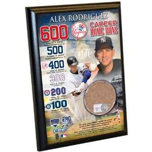 Alex Rodriguez 600th Career Home Run 4x6 Dirt Plaque:  