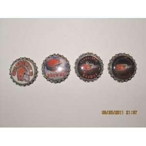  4 Cleveland Brown Bottlecap Magnets