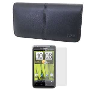  Leather Messenger Pouch Case + Clear LCD Screen Protector Film Guard