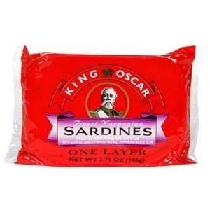 King Oscar Mediterranean Sardines, 3.75 oz, 12 pk  Grocery 
