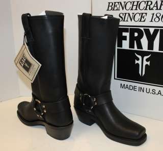 Frye Harness 12R Black Leather women boots New In Box  