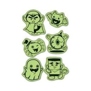  Inkadinkado Halloween Cling Stamps 4X6 Sheet Cute Ghouls 