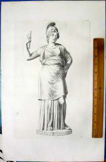 ROMAN GODDESS ARTEMIS DIANA ~ 1635 Print Engraving RARE  
