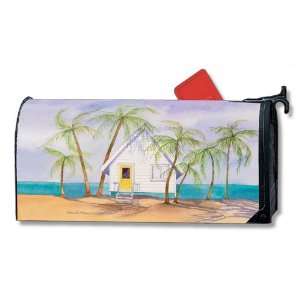 Beach House Palm Trees MailBox MAGNETIC Wrap Cover