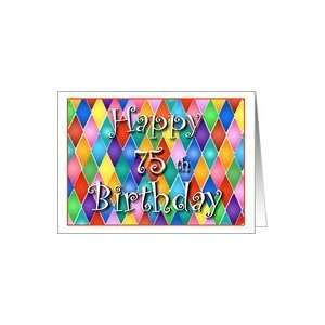  75 Years Old Colorful Birthday Cards Card Toys & Games