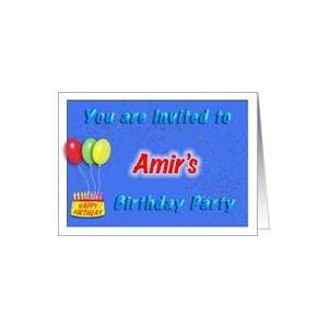  Amirs Birthday, Invitation to the Party Card Toys 