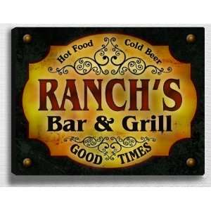  Ranchs Bar & Grill 14 x 11 Collectible Stretched 