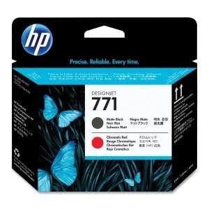  HP 771 Printhead. NO 771 MATTE BLACK & CHROMATIC RED 