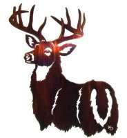 His Majesty by Kathryn Darling Laser Cut Metal Whitetail Deer Buck 