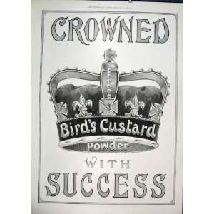  Advert BirdS Custard Powder Advertisement Print 1901 