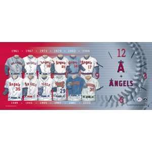  Anaheim Angels 7x16 Jersey Evolution Clock Sports 