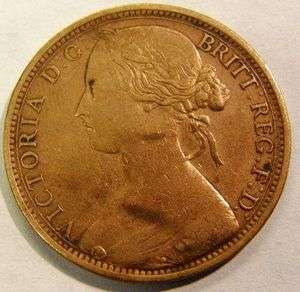 1863 ENGLAND LARGE PENNY QUEEN VICTORIA, Nice Detail TAKE A PEEK 