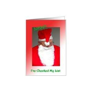  Jordyn Santas Checking His List Card Health & Personal 