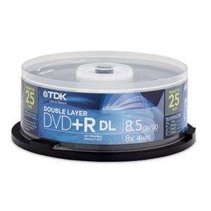  NEW DVD+R Double Layer 8.5GB 25pk (Blank Media) Office 