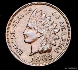 1902 INDIAN HEAD CENT  ALMOST UNCIRCULATED+ BETTER DATE #4941A 