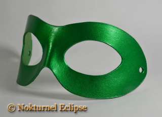 Green Super Hero Leather Mask
