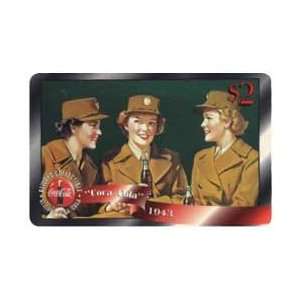   Coca Cola 96 $2. WWII 3 Women In Uniforms (1943) Coke Card #9 of 48