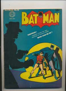 Batman #16 (1943) Very Good Minus Alfred Origin  